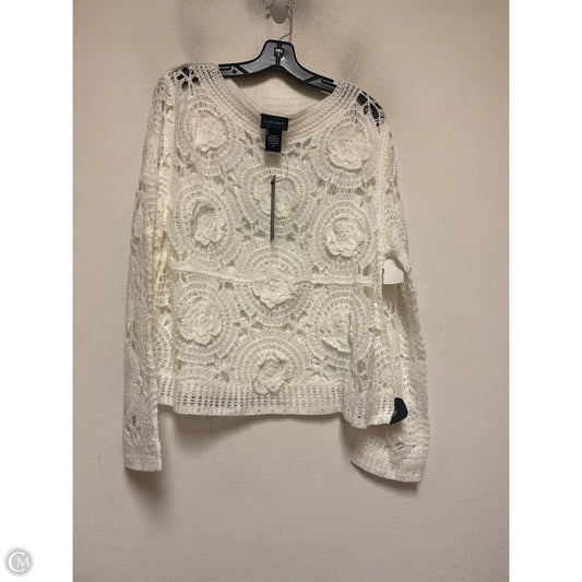 Sweater By Liv Los Angeles In White, Size: Xl