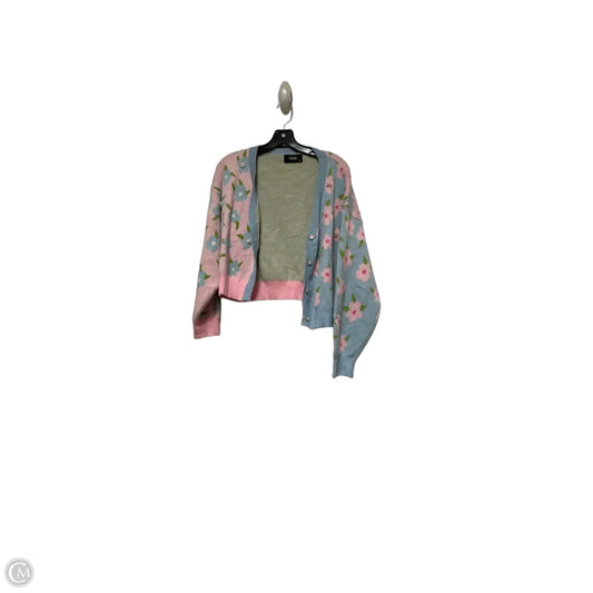 Sweater Cardigan By Cider In Blue & Pink, Size: 1x