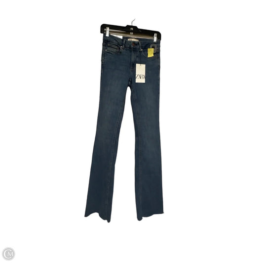 Jeans Flared By Zara In Blue Denim, Size: 2