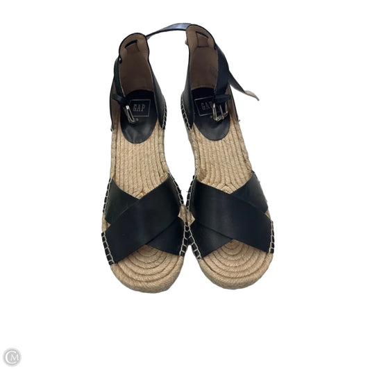 Sandals Heels Wedge By Gap In Black & Tan, Size: 9