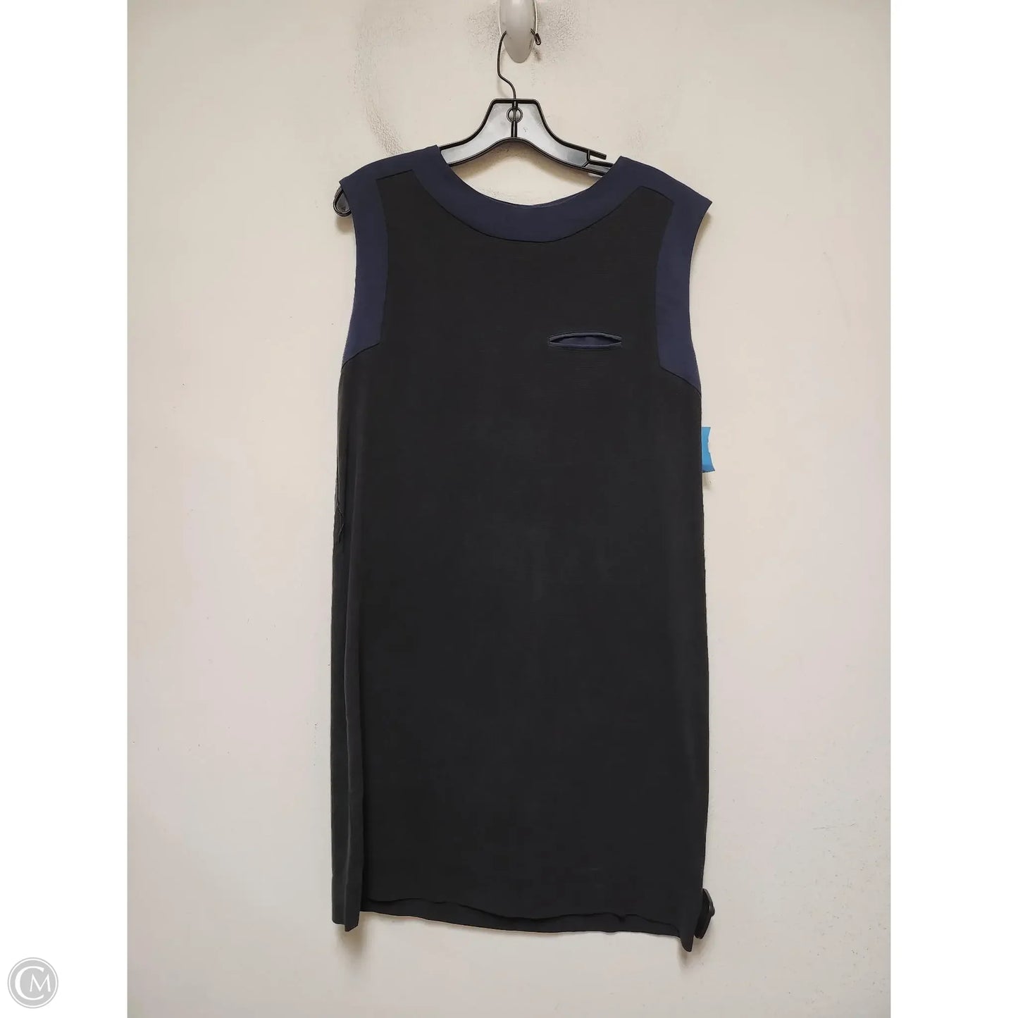 Dress Casual Short By Lacoste In Blue & Grey, Size: M