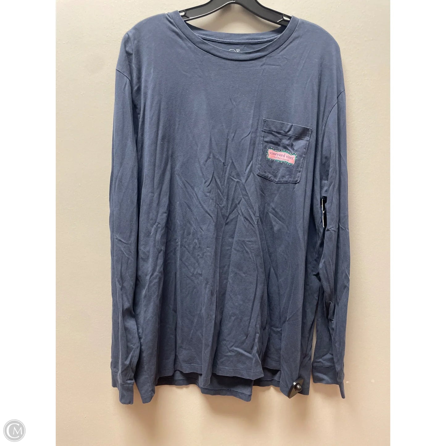 Top Long Sleeve Basic By Vineyard Vines In Blue, Size: Xl
