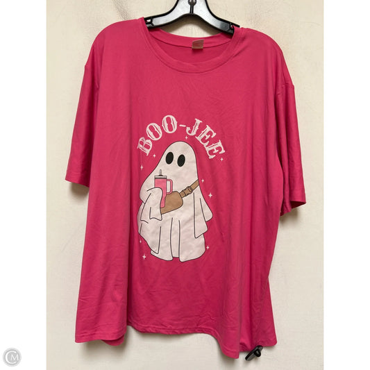 Top Short Sleeve Basic By Clothes Mentor In Pink, Size: 2x