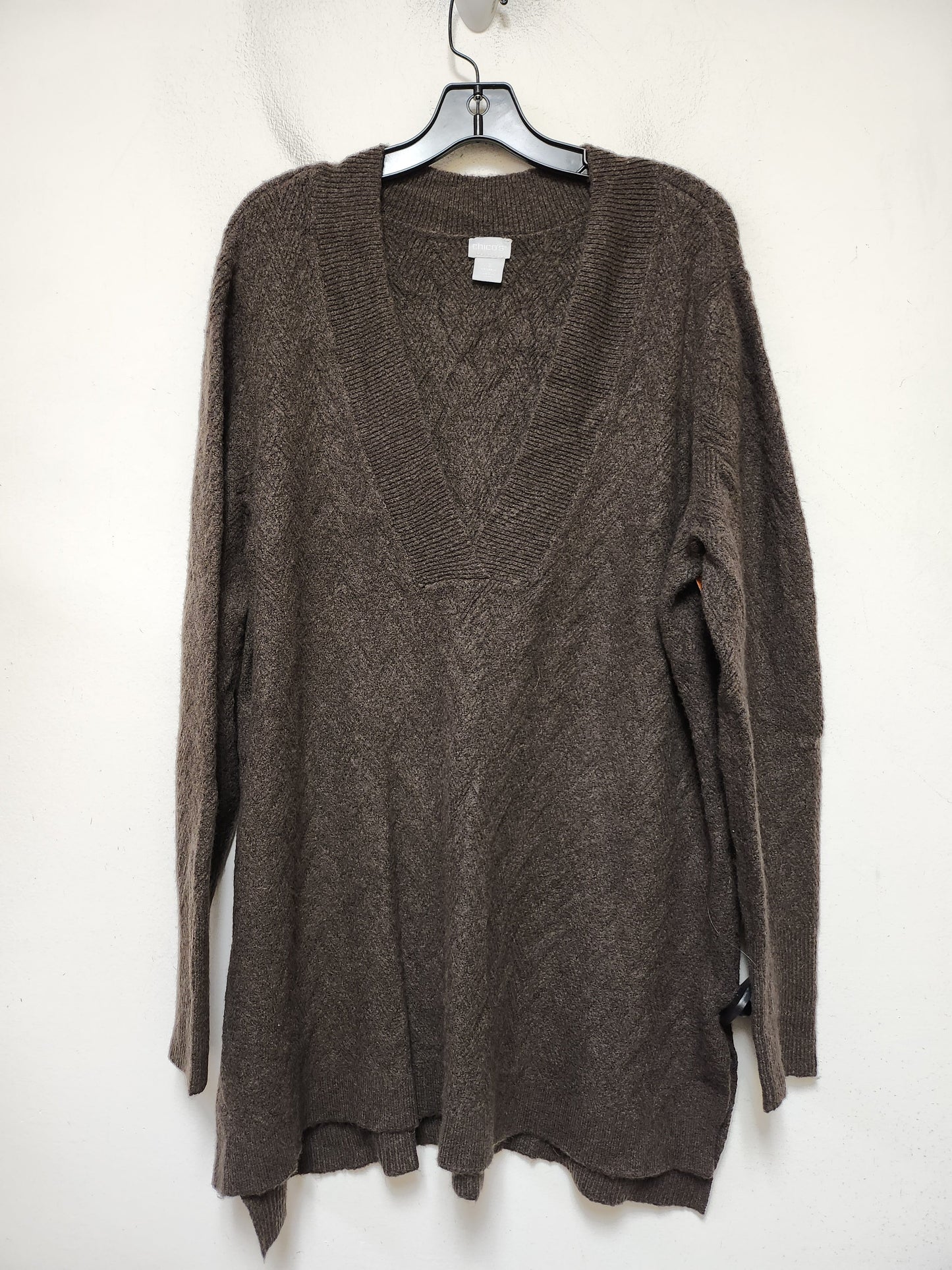 Sweater By Chicos In Brown, Size: Xl