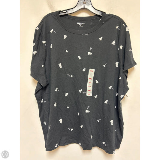 Top Short Sleeve Basic By Old Navy In Black, Size: Xxl