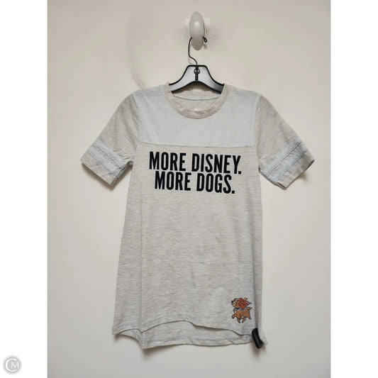 Top Short Sleeve Basic By Walt Disney In Grey, Size: Xs