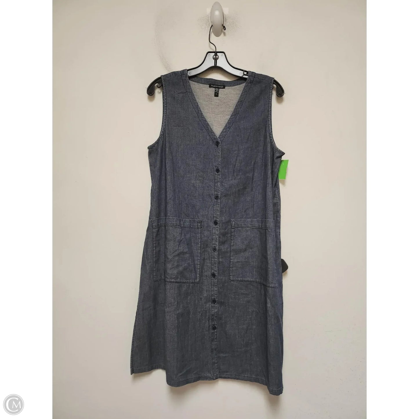 Dress Casual Short By Eileen Fisher In Blue Denim, Size: S