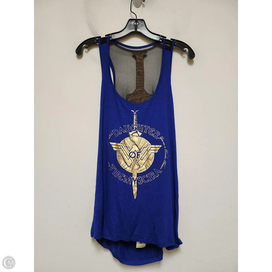 Top Sleeveless By Clothes Mentor In Blue & Gold, Size: M