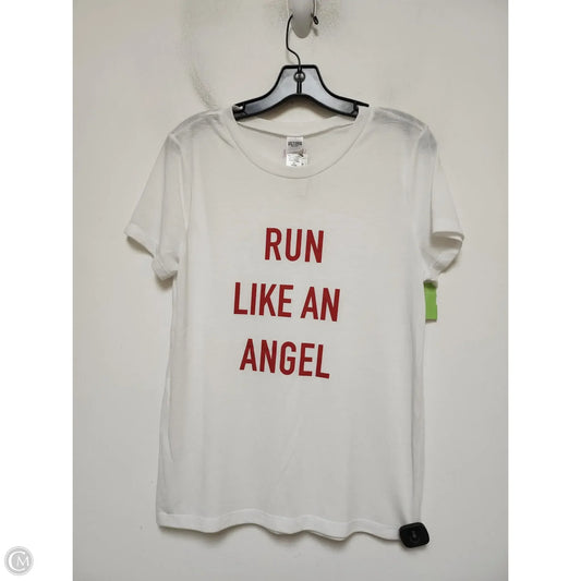 Athletic Top Short Sleeve By Victorias Secret In Red & White, Size: M