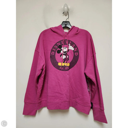Sweatshirt Hoodie By Walt Disney In Pink, Size: Xl