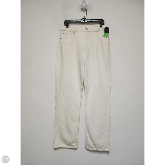 Jeans Straight By Loft In Cream Denim, Size: 10