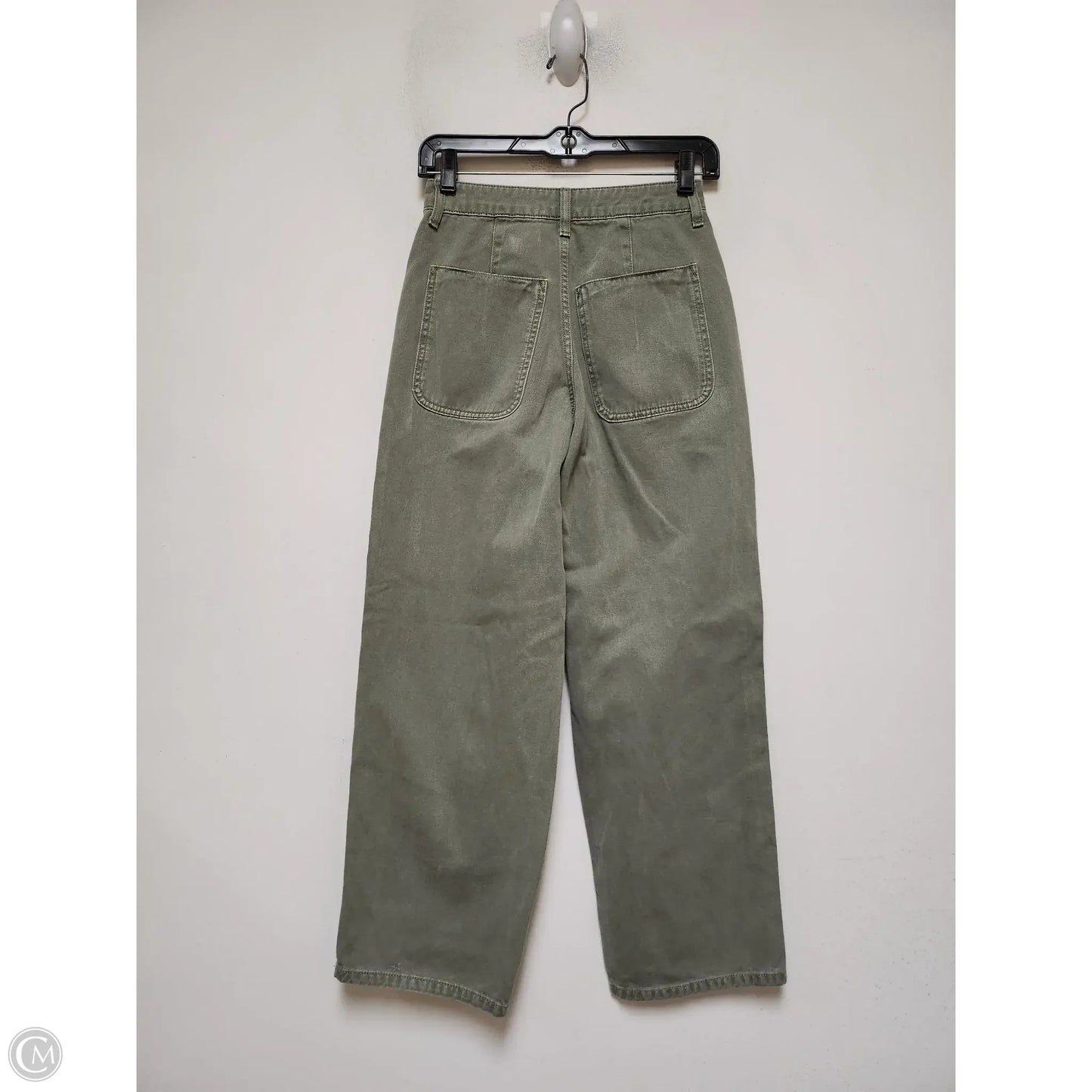 Jeans Cropped By Asos In Green Denim, Size: 2