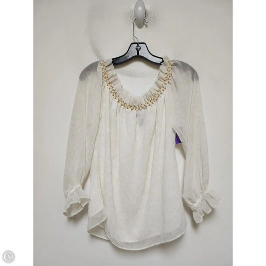 Top Long Sleeve By White House Black Market In Tan, Size: S