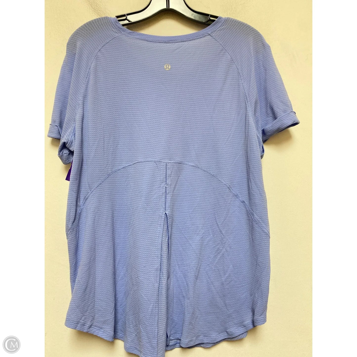 Athletic Top Short Sleeve By Lululemon In Blue, Size: M