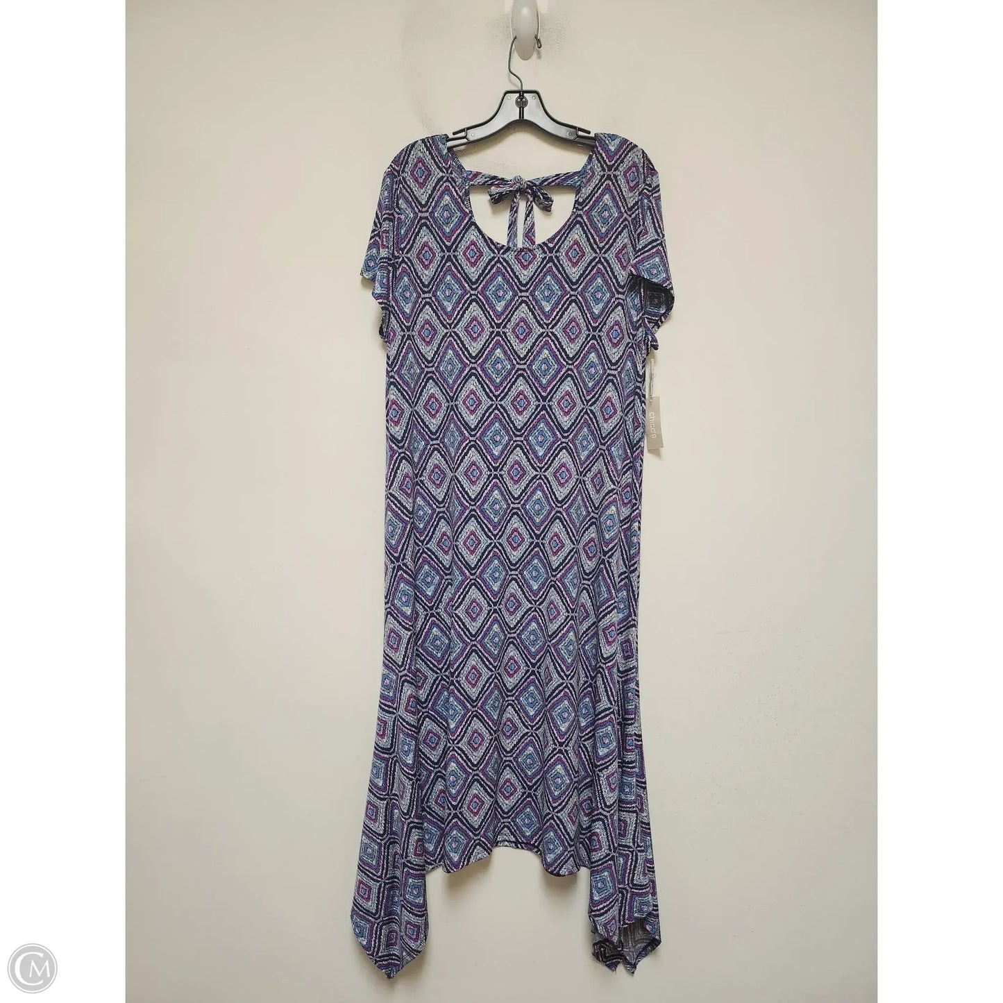 Dress Casual Midi By Chicos In Multi-colored, Size: Xl