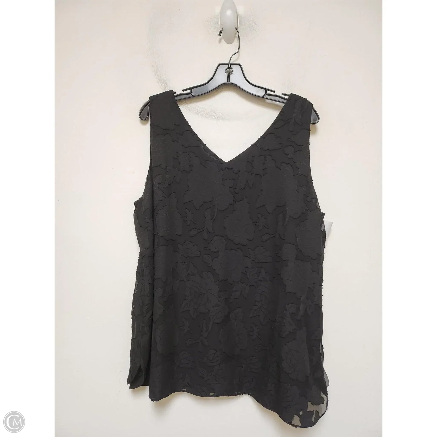 Top Sleeveless By Chicos In Black, Size: Xl