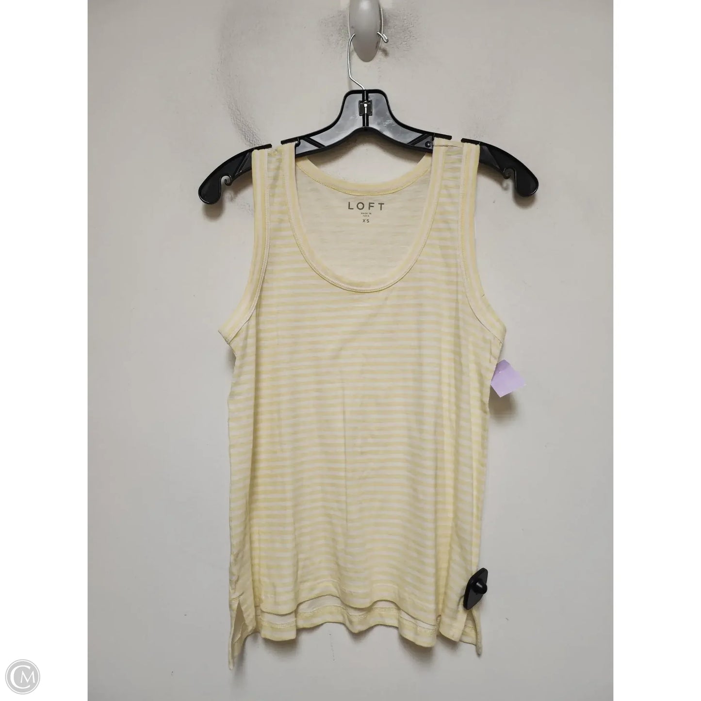 Top Sleeveless By Loft In Striped Pattern, Size: Xs