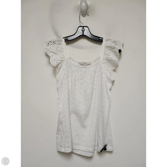 Top Sleeveless By Loft In White, Size: Xs