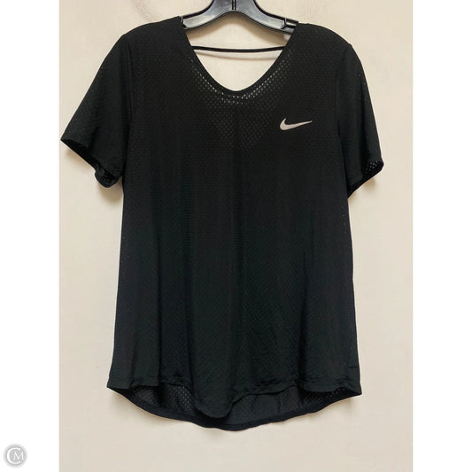 Athletic Top Short Sleeve By Nike Apparel In Black, Size: L