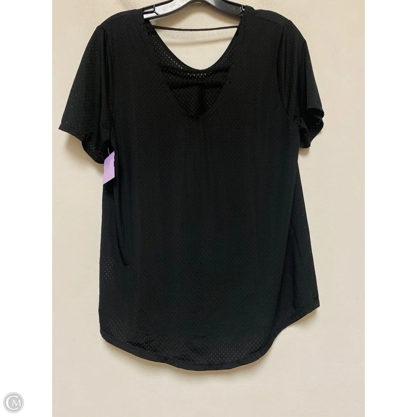 Athletic Top Short Sleeve By Nike Apparel In Black, Size: L