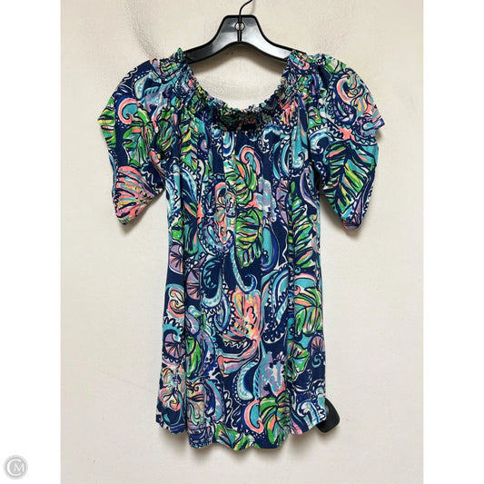 Top Short Sleeve Designer By Lilly Pulitzer In Multi-colored, Size: Xs