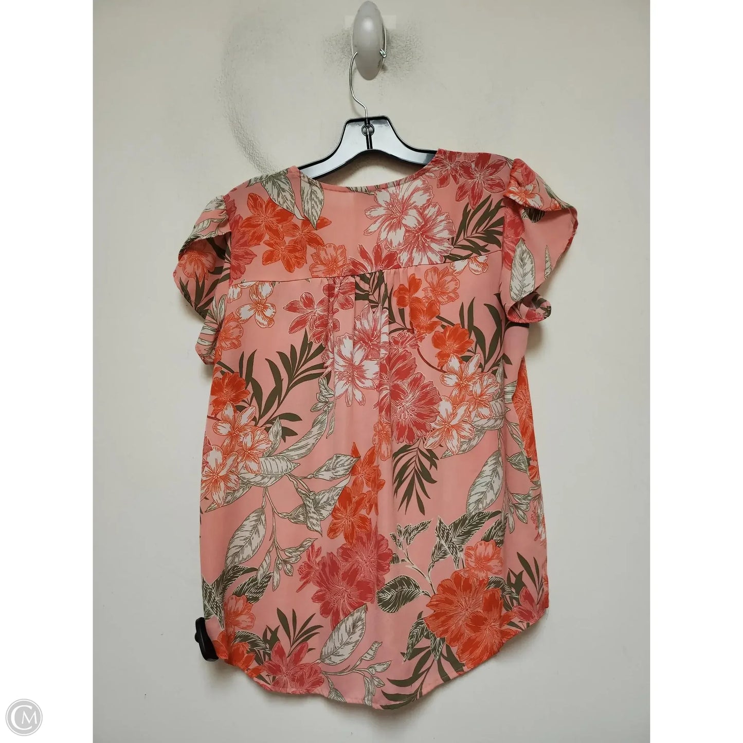 Top Short Sleeve By Loft In Floral Print, Size: Xs