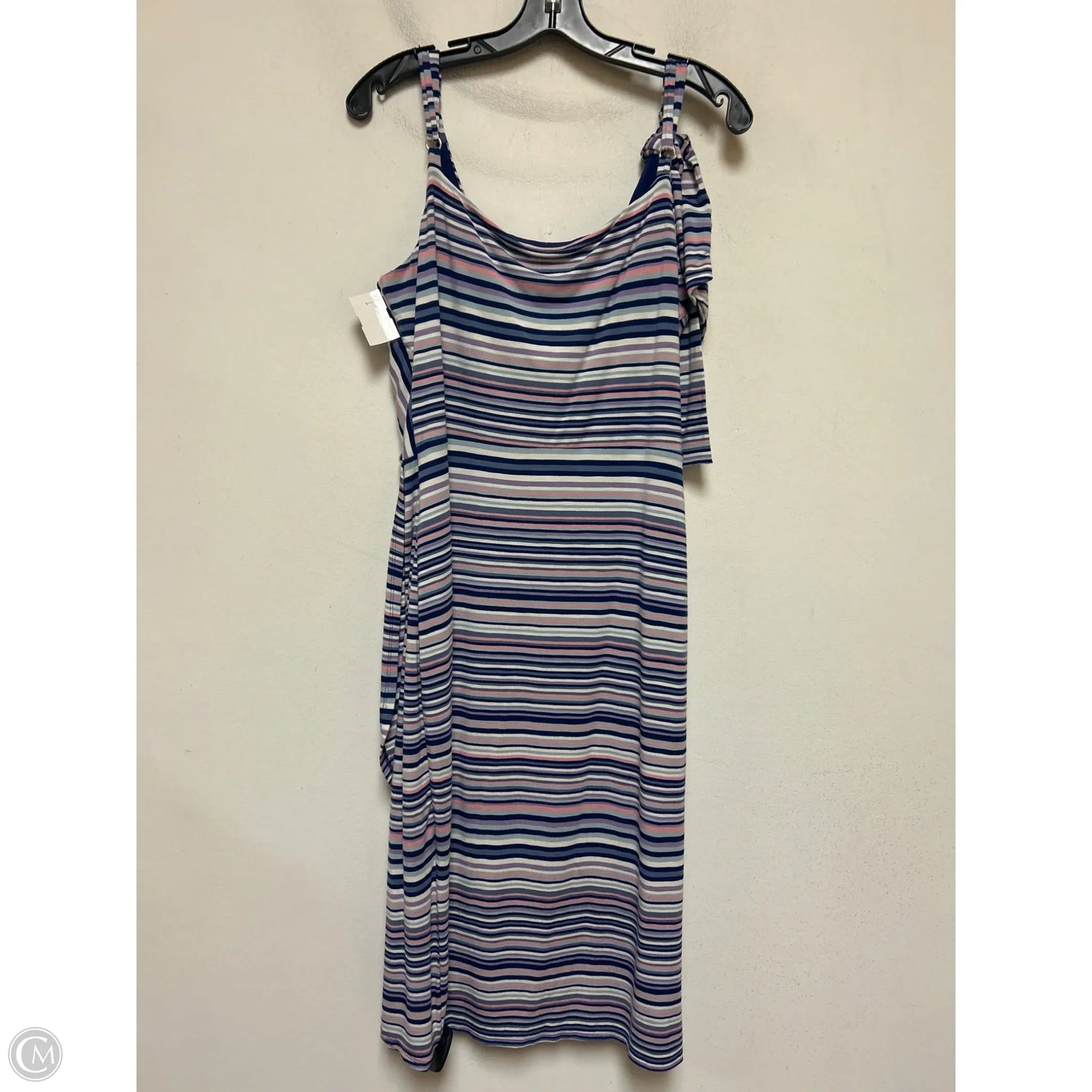 Dress Casual Midi By White House Black Market In Striped Pattern, Size: L
