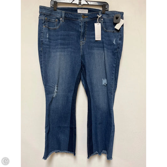 Jeans Cropped By Lane Bryant In Blue Denim, Size: 20