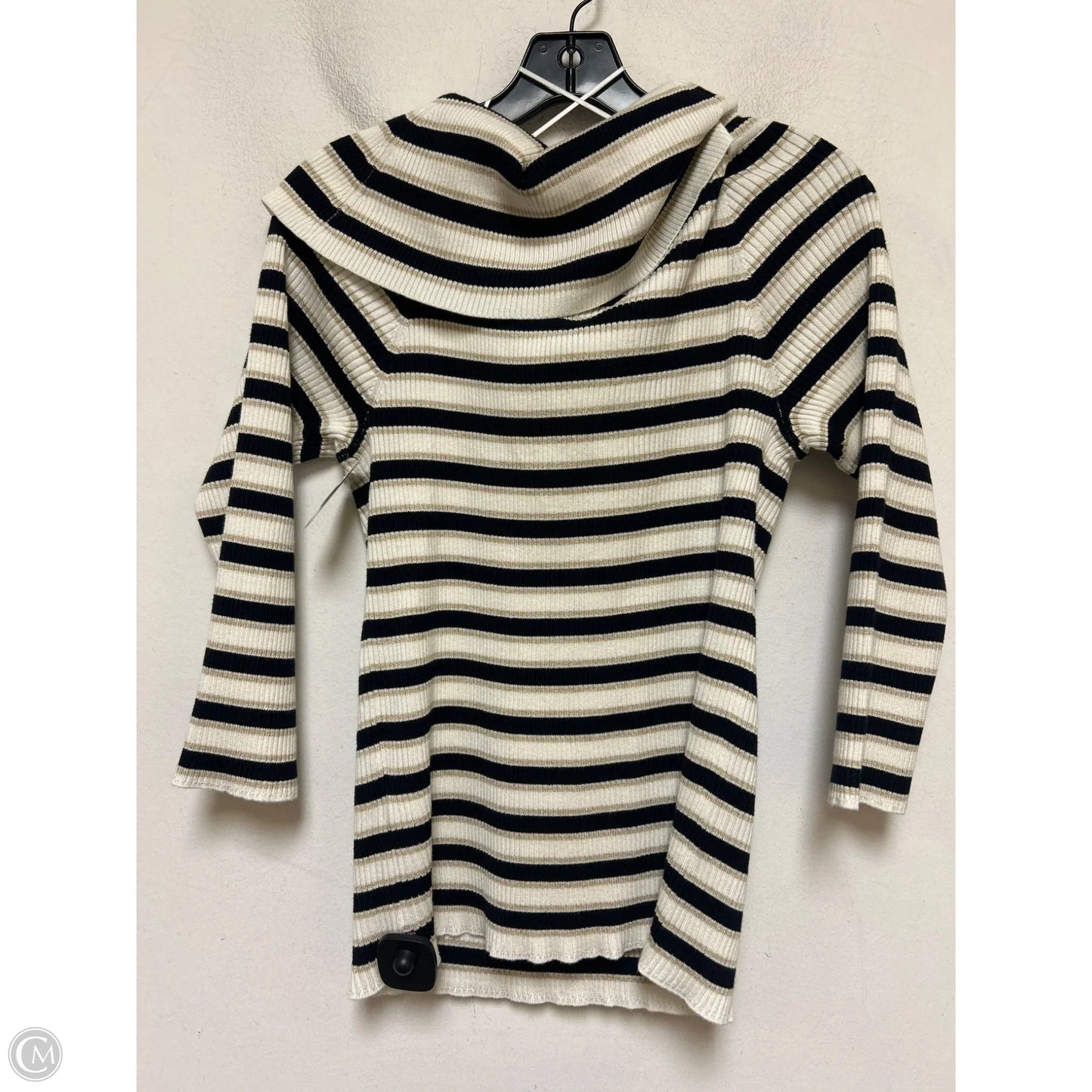Top Long Sleeve By Tommy Hilfiger In Striped Pattern, Size: L