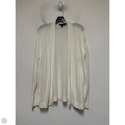 Sweater Cardigan By Ann Taylor In White, Size: L