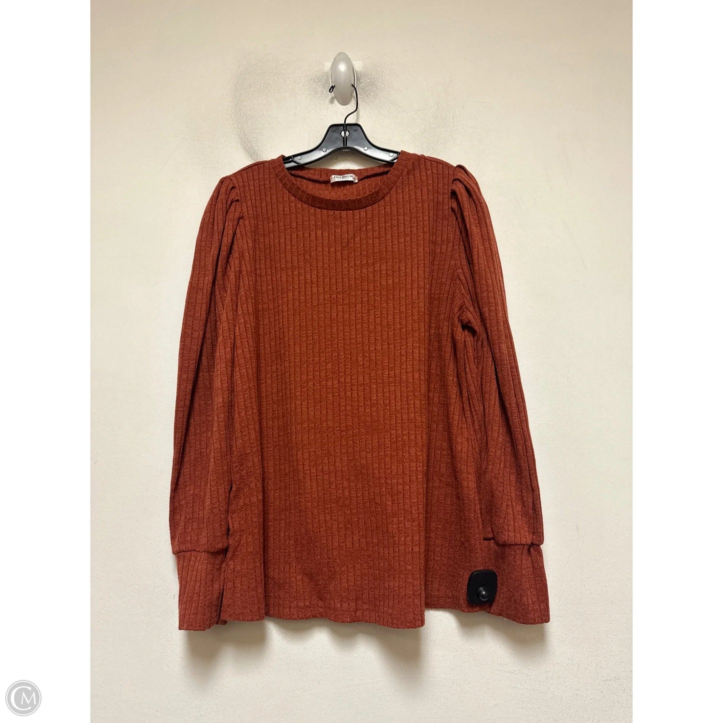 Top Long Sleeve By Clothes Mentor In Copper, Size: 2x