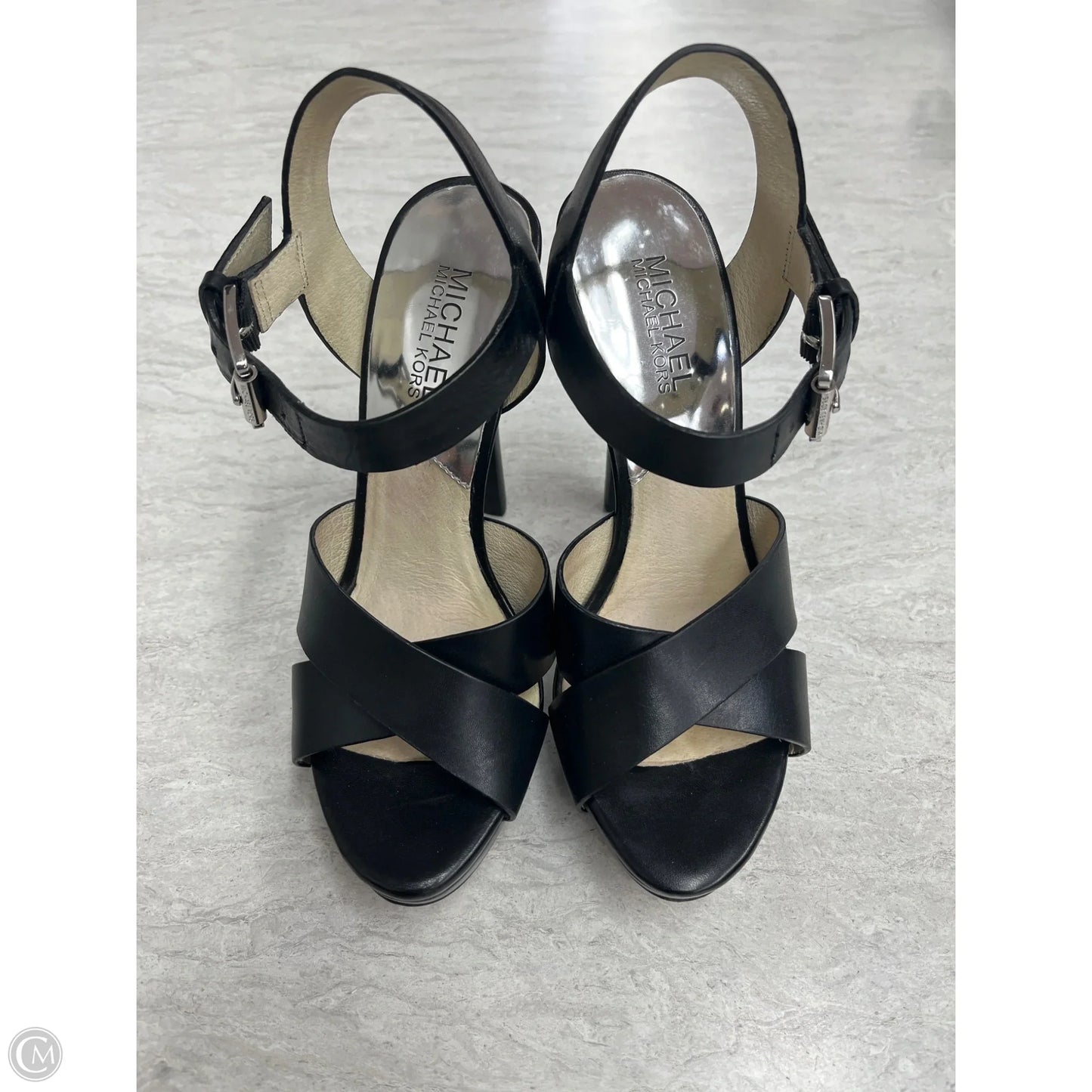 Sandals Heels Stiletto By Michael By Michael Kors In Black, Size: 7