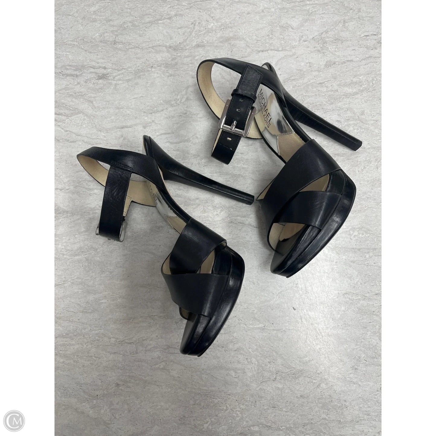 Sandals Heels Stiletto By Michael By Michael Kors In Black, Size: 7