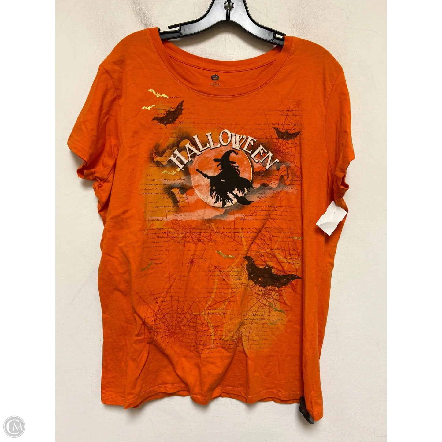 Top Short Sleeve Basic By Clothes Mentor In Orange, Size: 2x