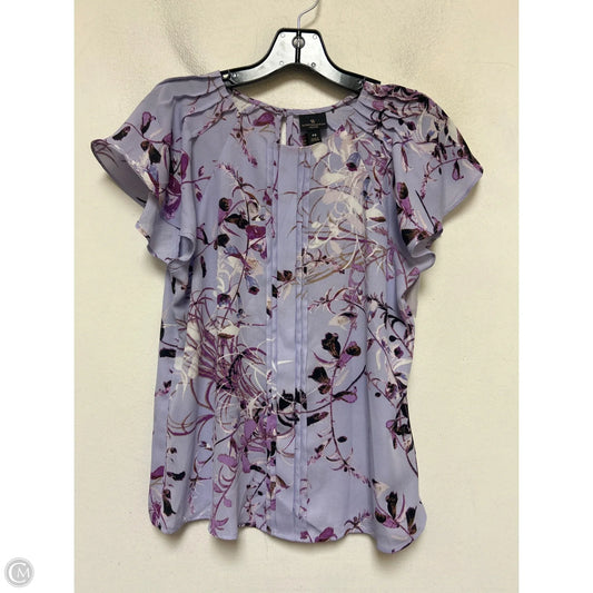 Top Short Sleeve By Worthington In Purple, Size: S