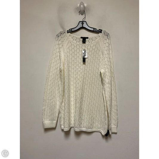 Sweater By Clothes Mentor In Cream, Size: Xl