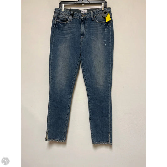 Jeans Straight By Paige In Blue Denim, Size: 8