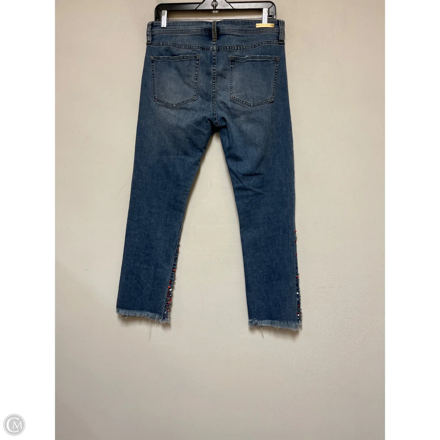 Jeans Cropped By Pilcro In Blue Denim, Size: 8