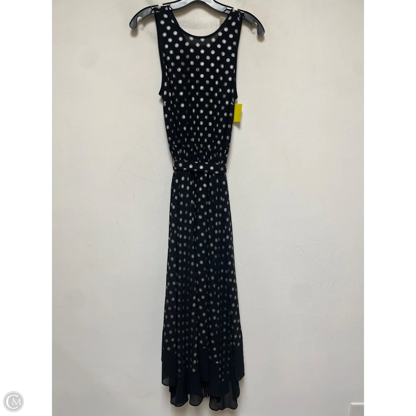 Dress Casual Maxi By Michael By Michael Kors In Black & Silver, Size: S
