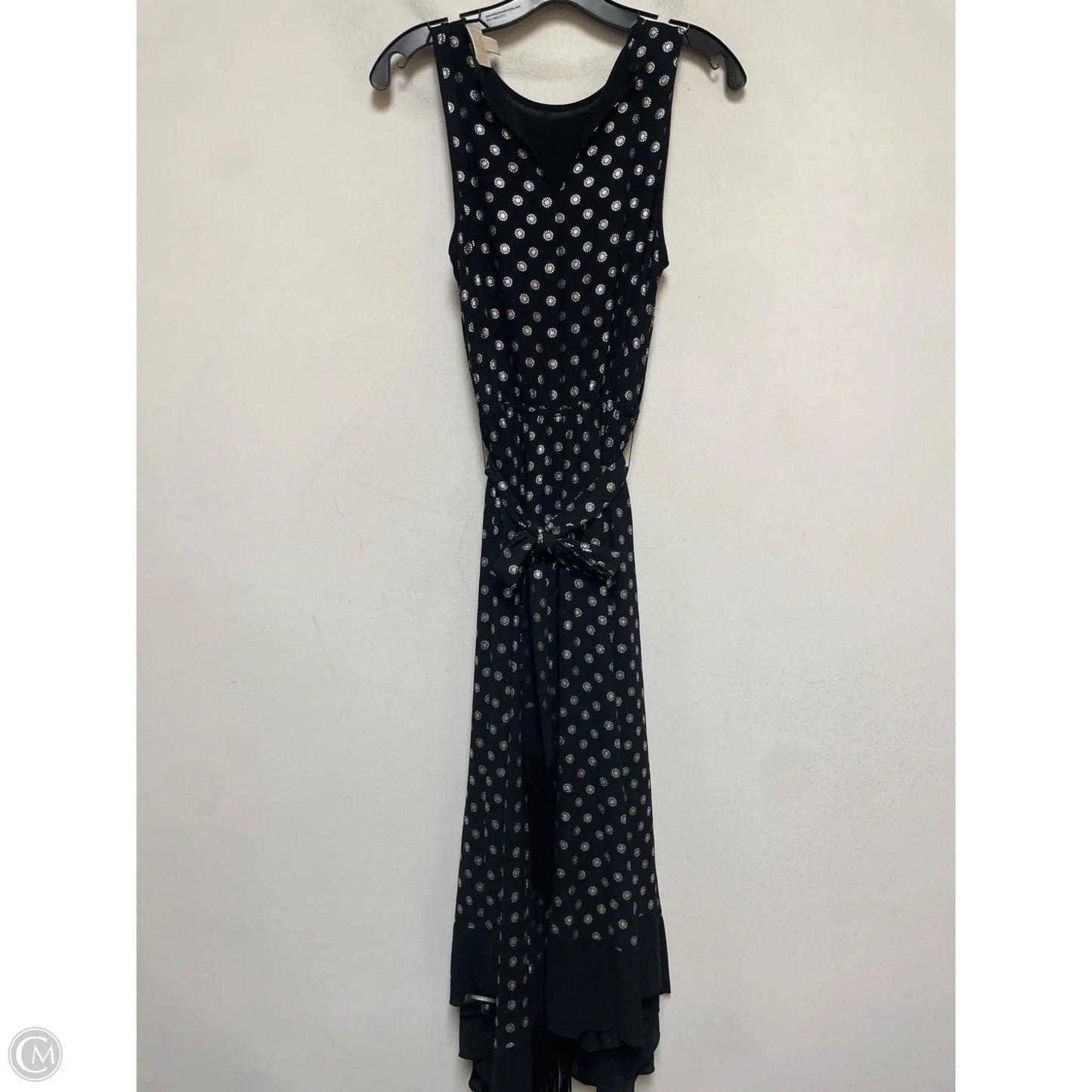 Dress Casual Maxi By Michael By Michael Kors In Black & Silver, Size: S