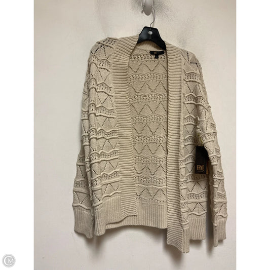 Sweater Cardigan Designer By Frye In Tan, Size: S