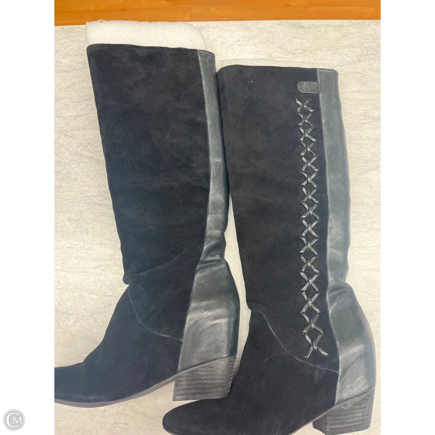 Boots Knee Heels By Gianni Bini In Black, Size: 11