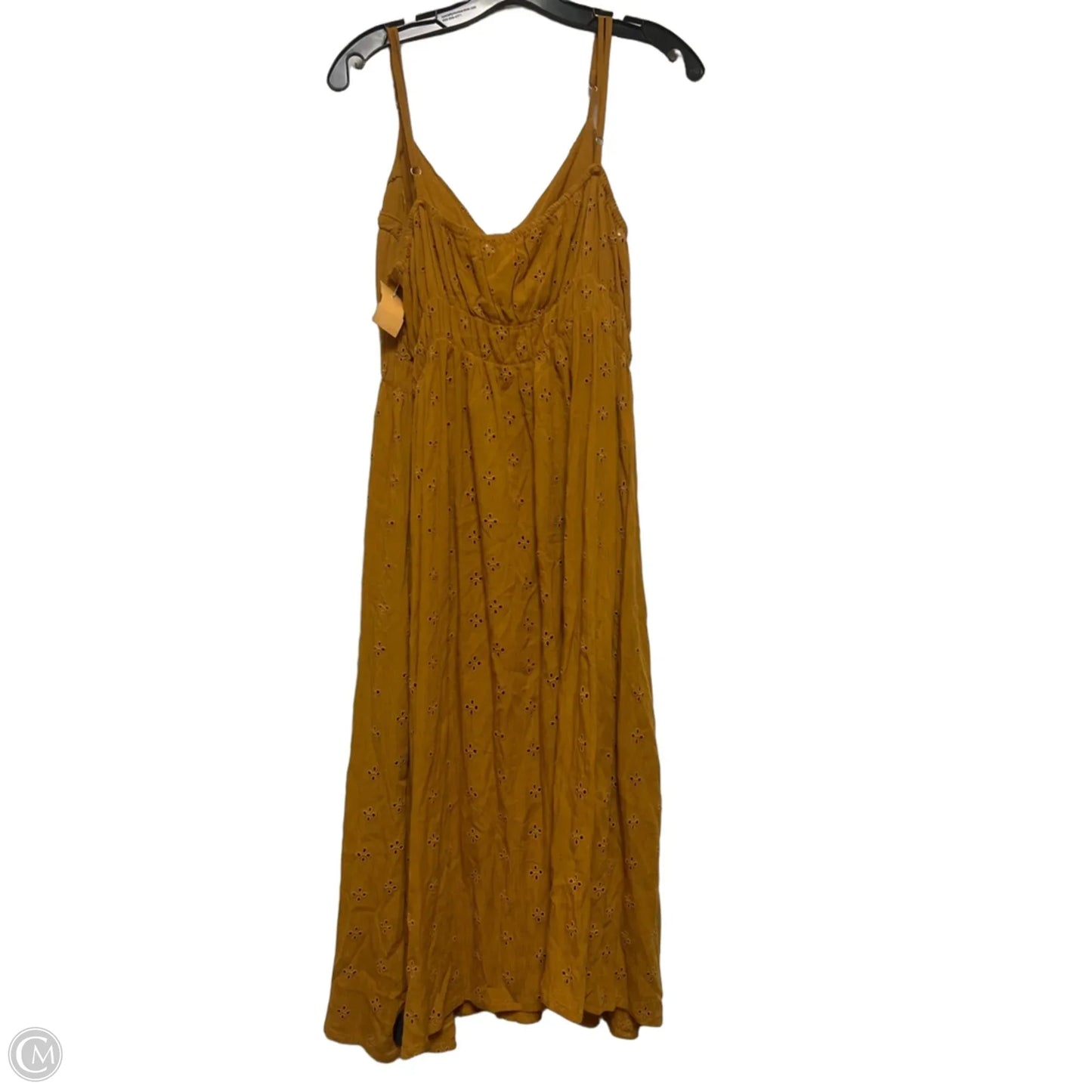 Dress Casual Midi By Earthbound In Brown, Size: M