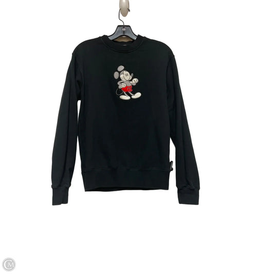 Sweatshirt Crewneck By Disney In Black, Size: Xs
