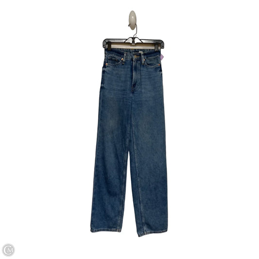 Jeans Straight By Divided In Blue Denim, Size: 0