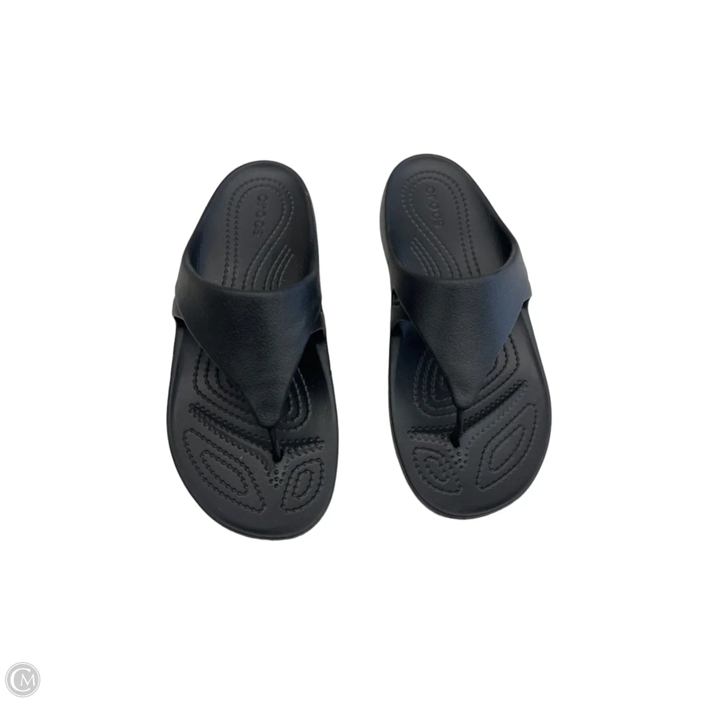 Sandals Flats By Crocs In Blue, Size: 6