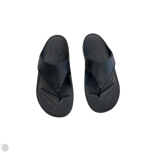 Sandals Flats By Crocs In Blue, Size: 6