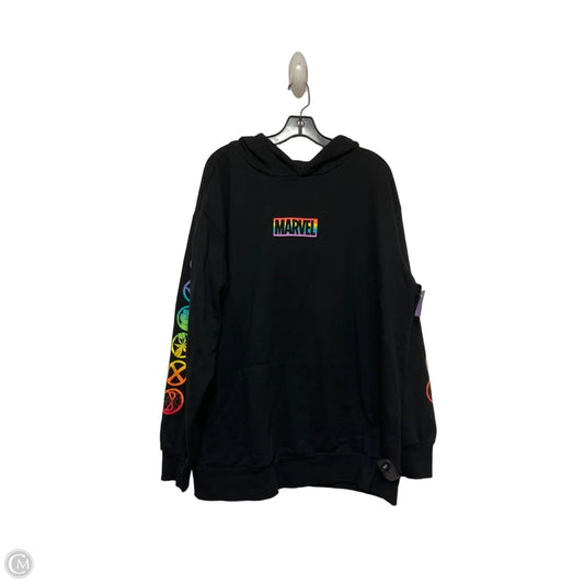 Sweatshirt Hoodie By Disney In Black, Size: Xl