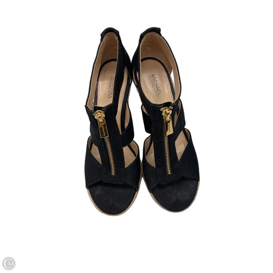 Sandals Heels Wedge By Michael By Michael Kors In Black, Size: 6.5