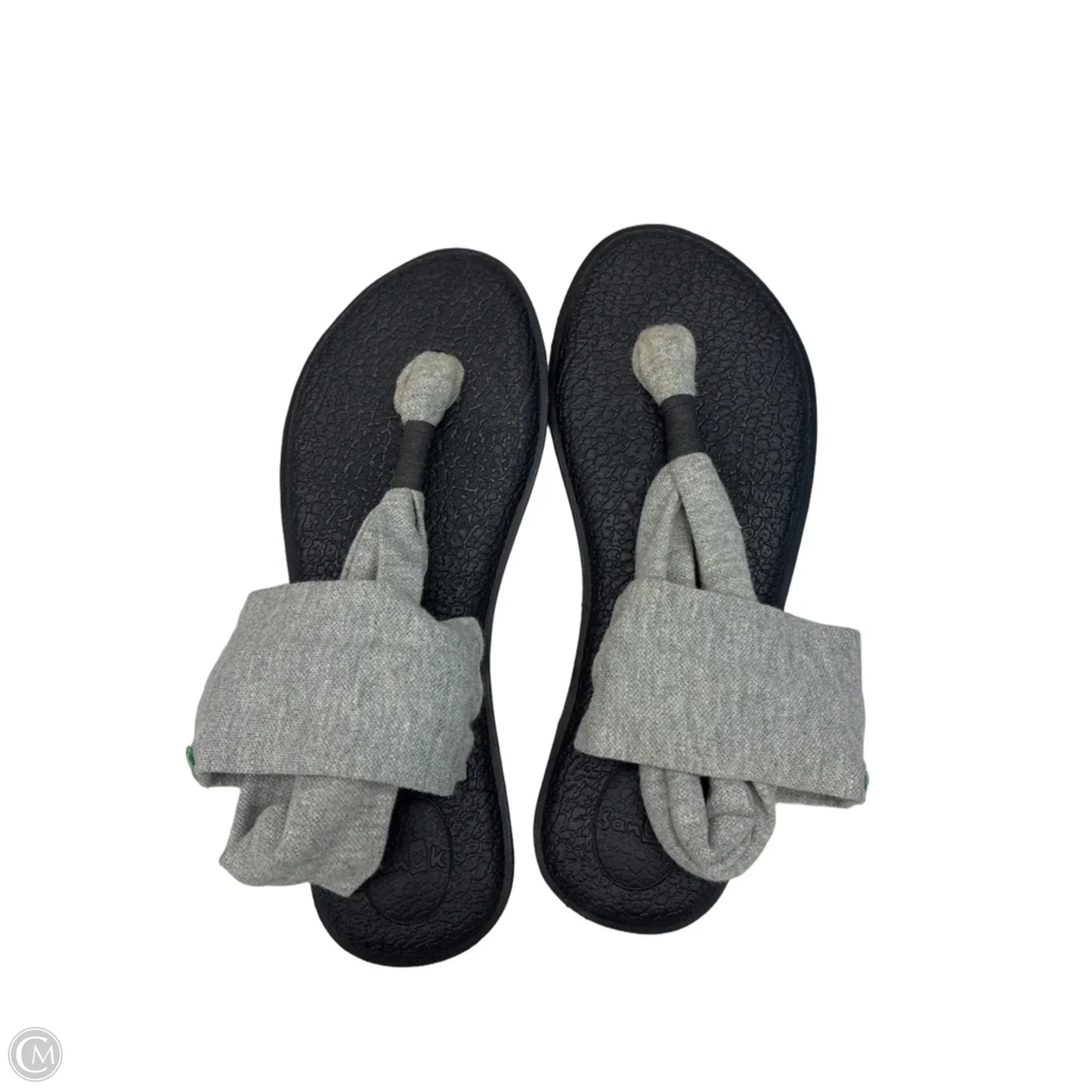 Sandals Flats By Sanuk In Black & Grey, Size: 6